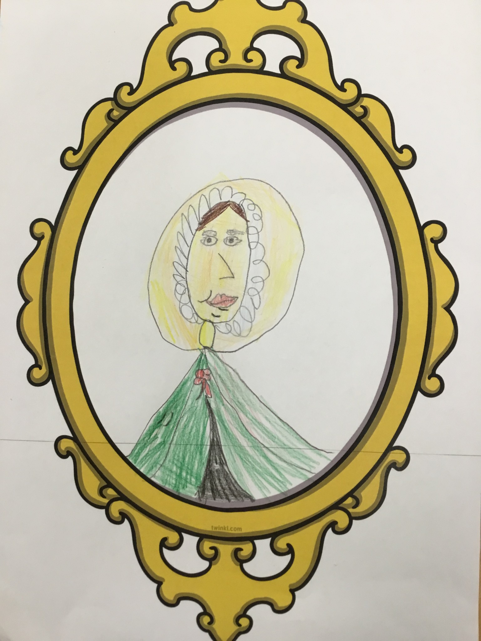 Portraits drawn in history lessons