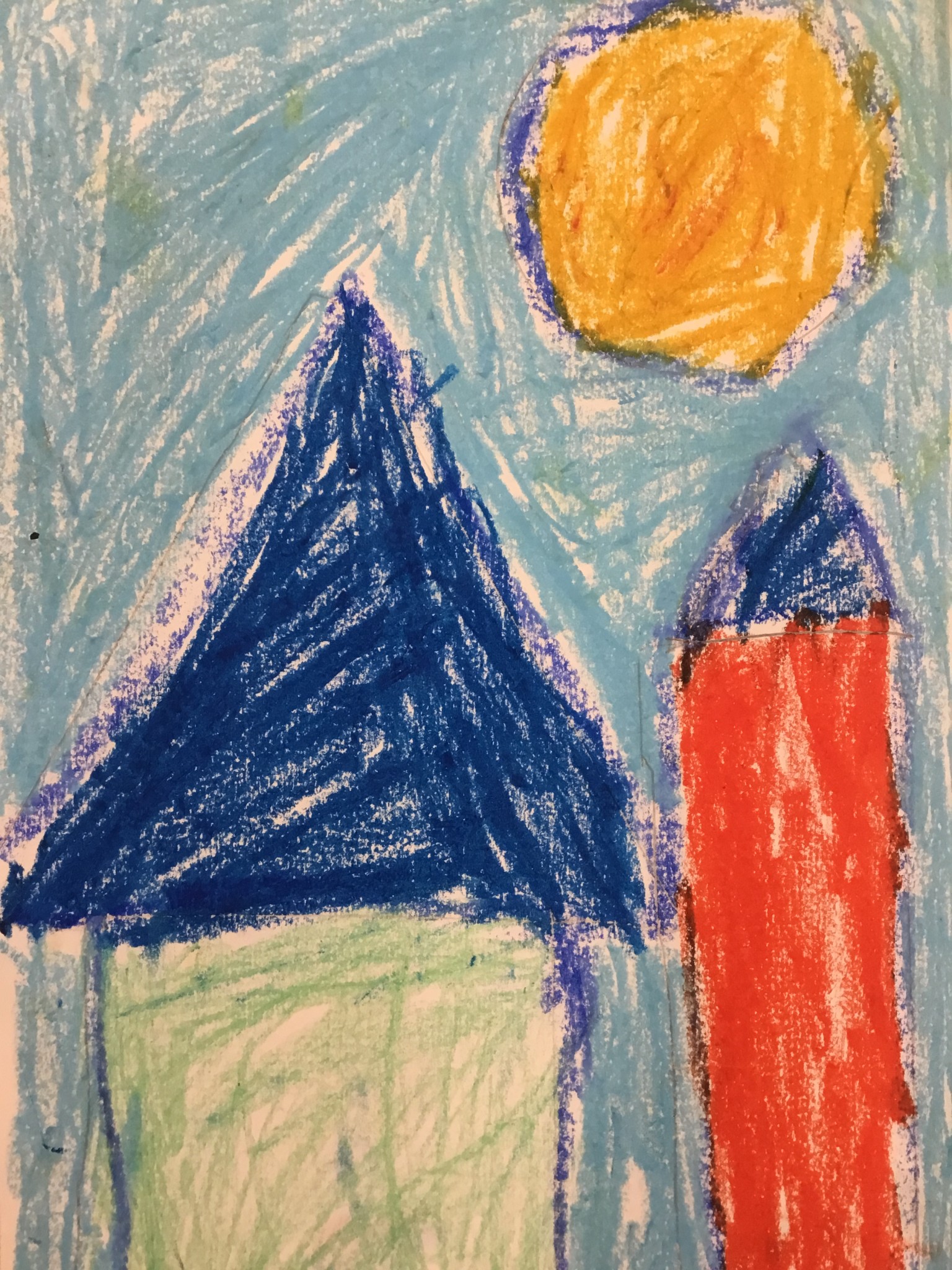 Paul Klee inspired cityscape