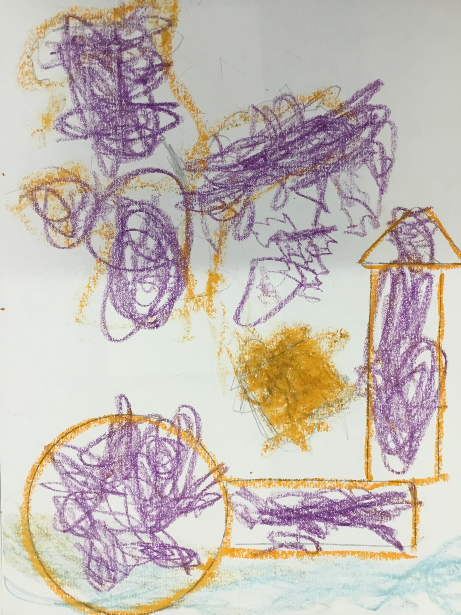 Paul Klee inspired cityscape