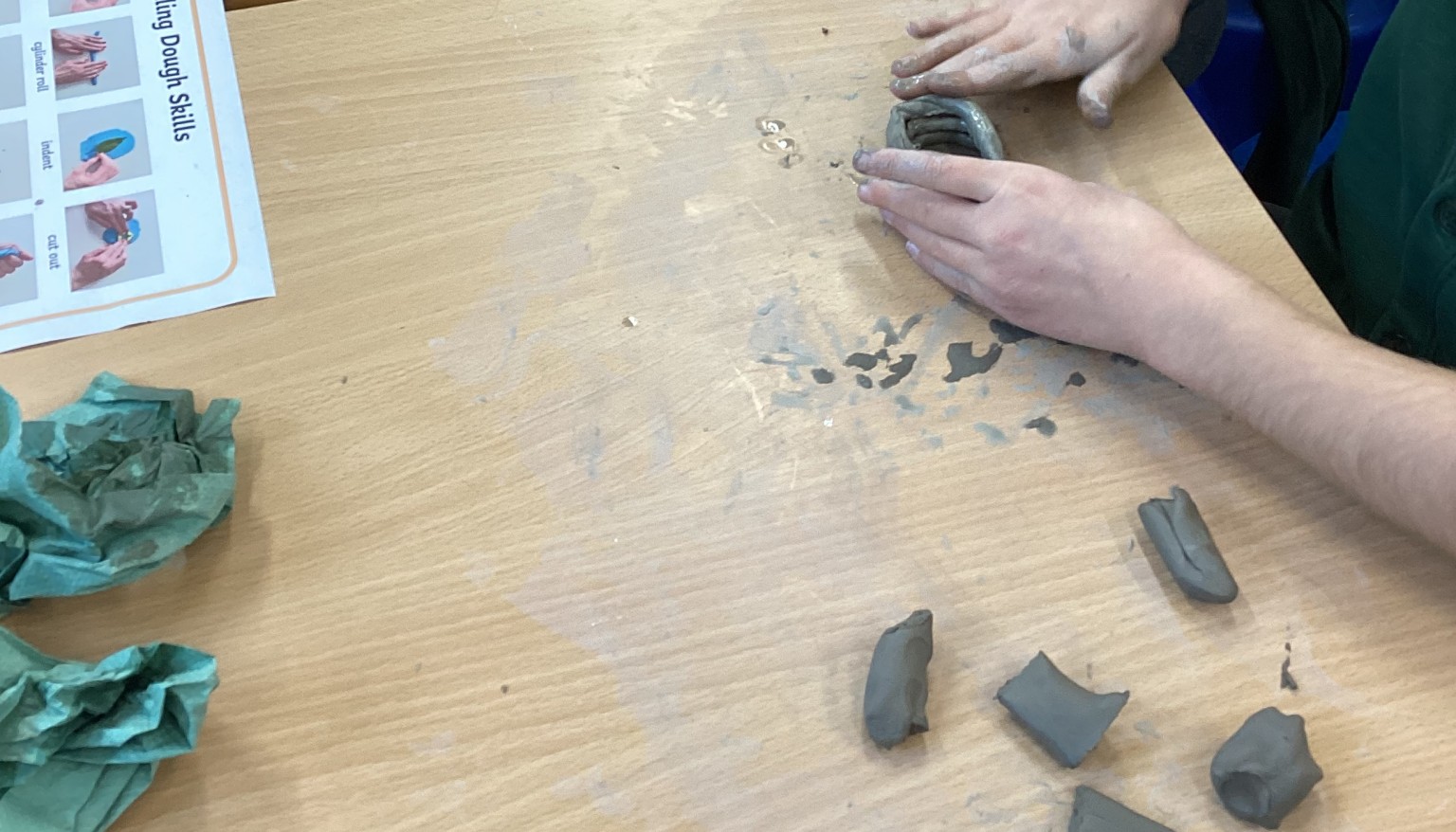 Using clay techniques to make and join.