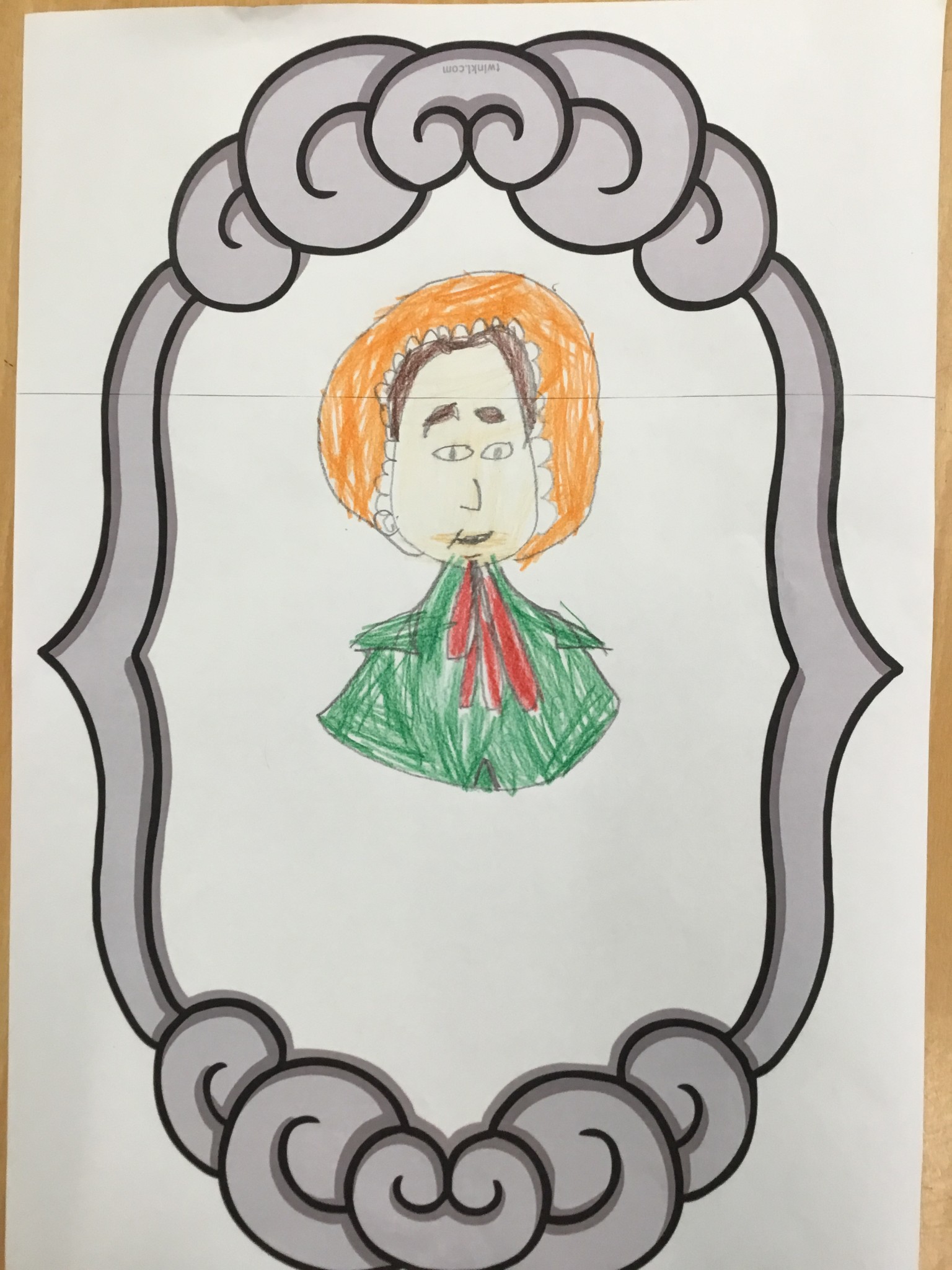 Portraits drawn in history lessons