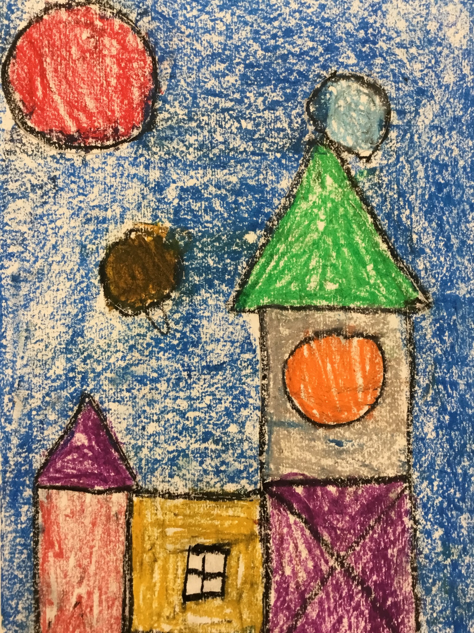 Paul Klee inspired cityscape