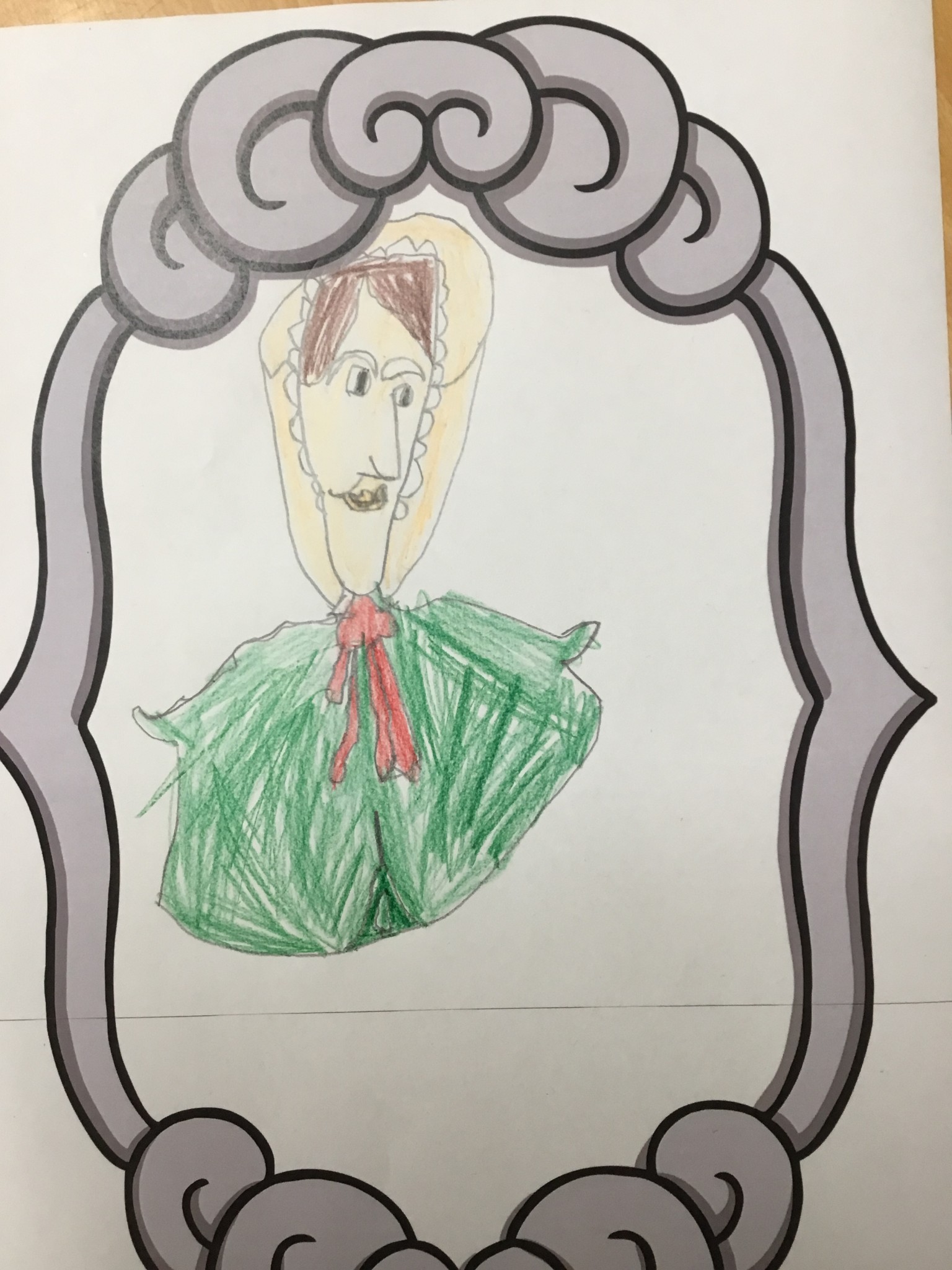 Portraits drawn in history lessons