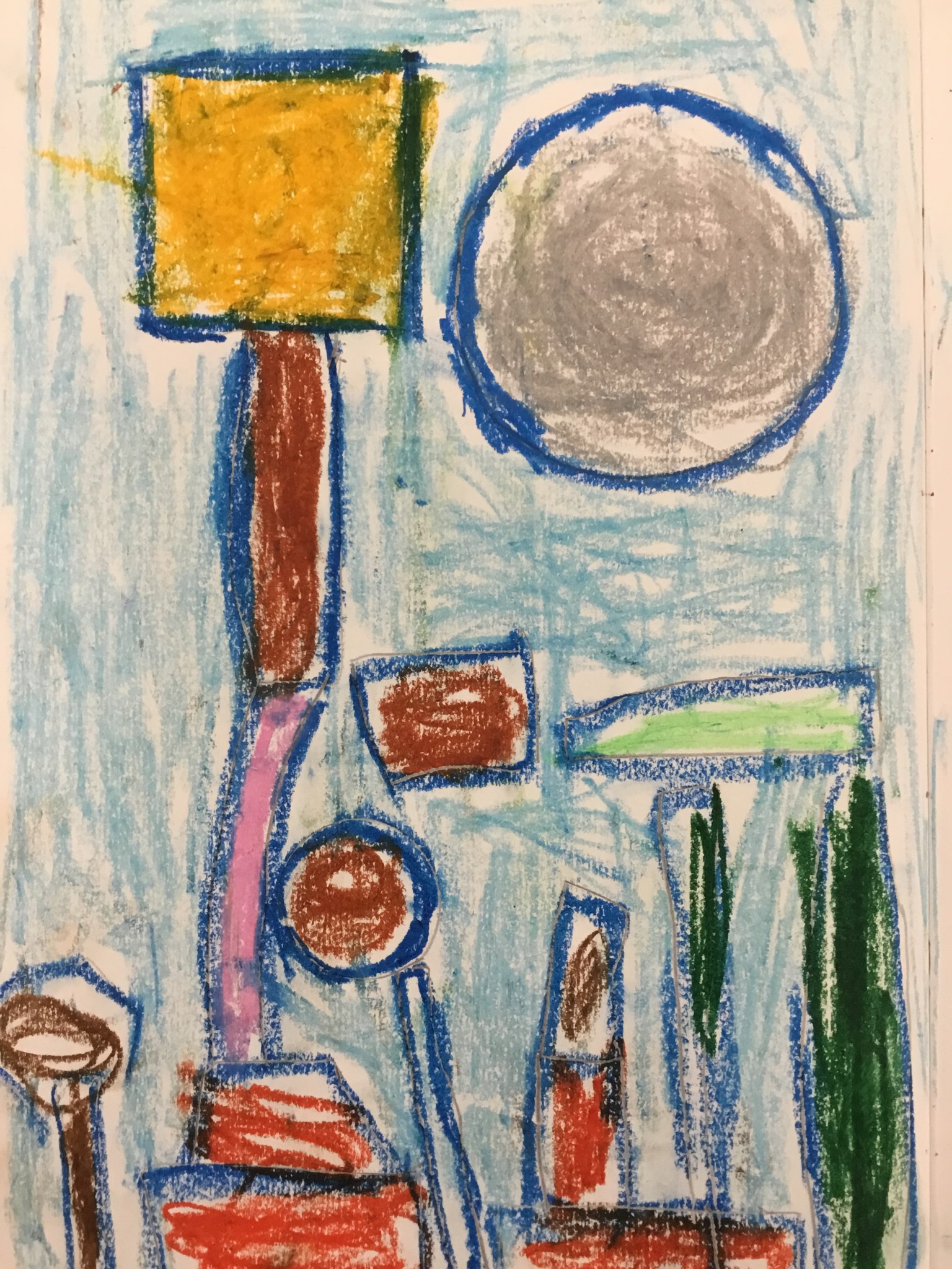 Paul Klee inspired cityscape