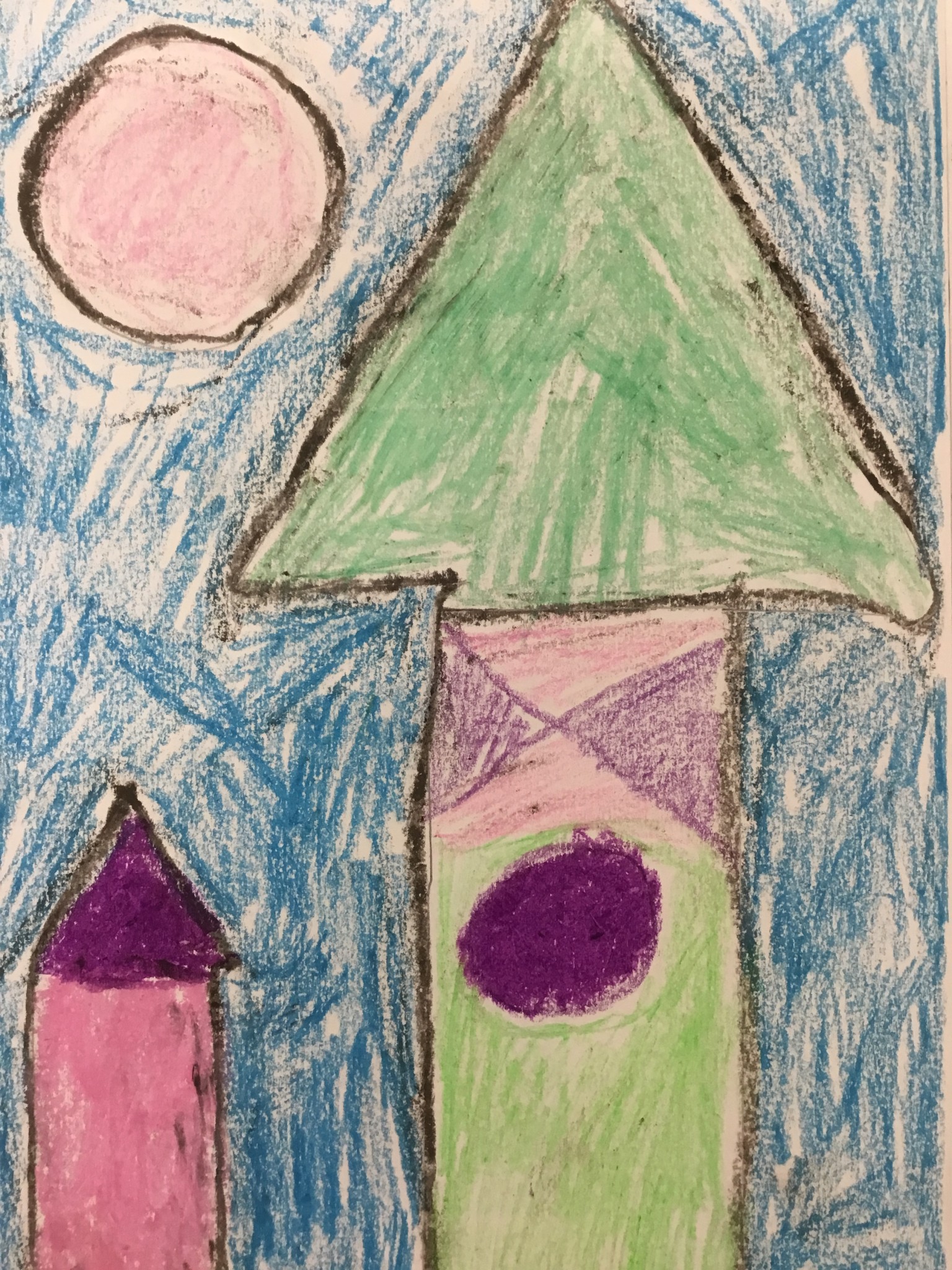 Paul Klee inspired cityscape