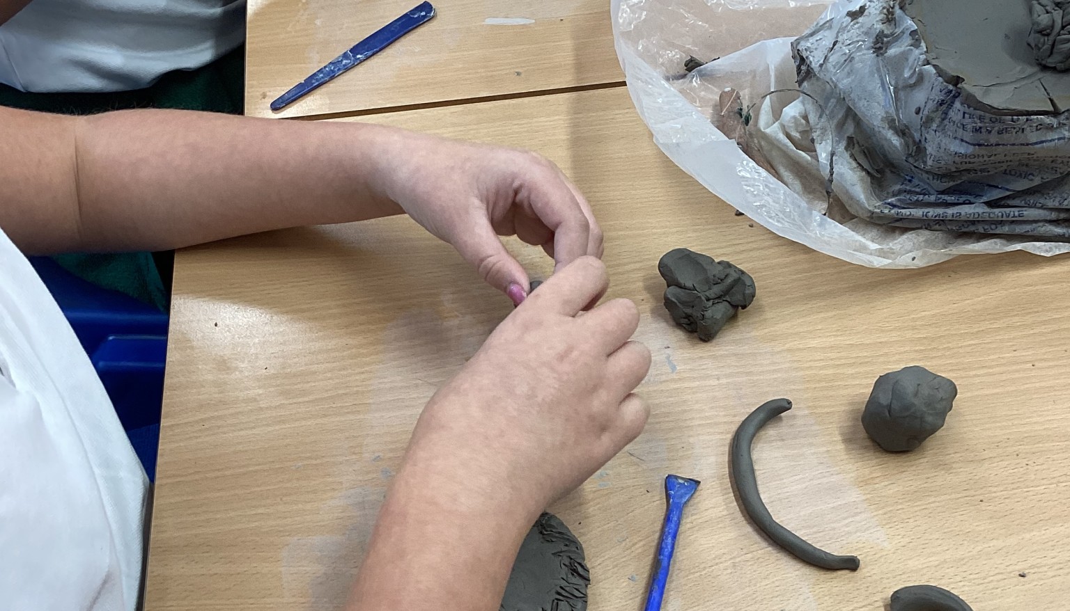 Using clay techniques to make and join.