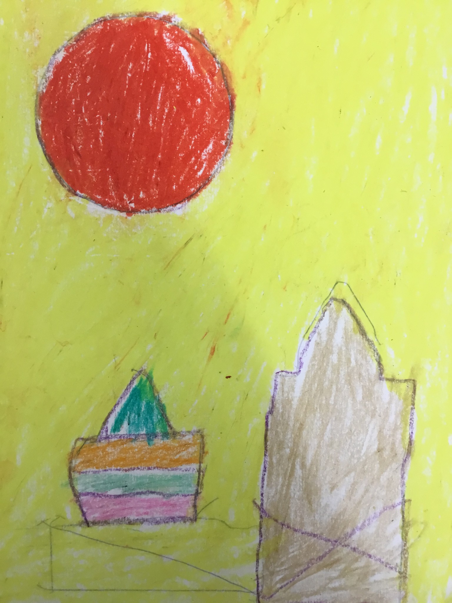 Paul Klee inspired cityscape