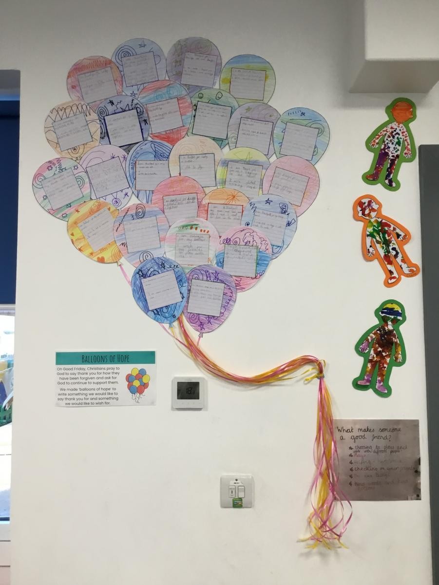Balloons of Hope - Year 3 discuss the importance of hope and prayer for people no matter their faith.