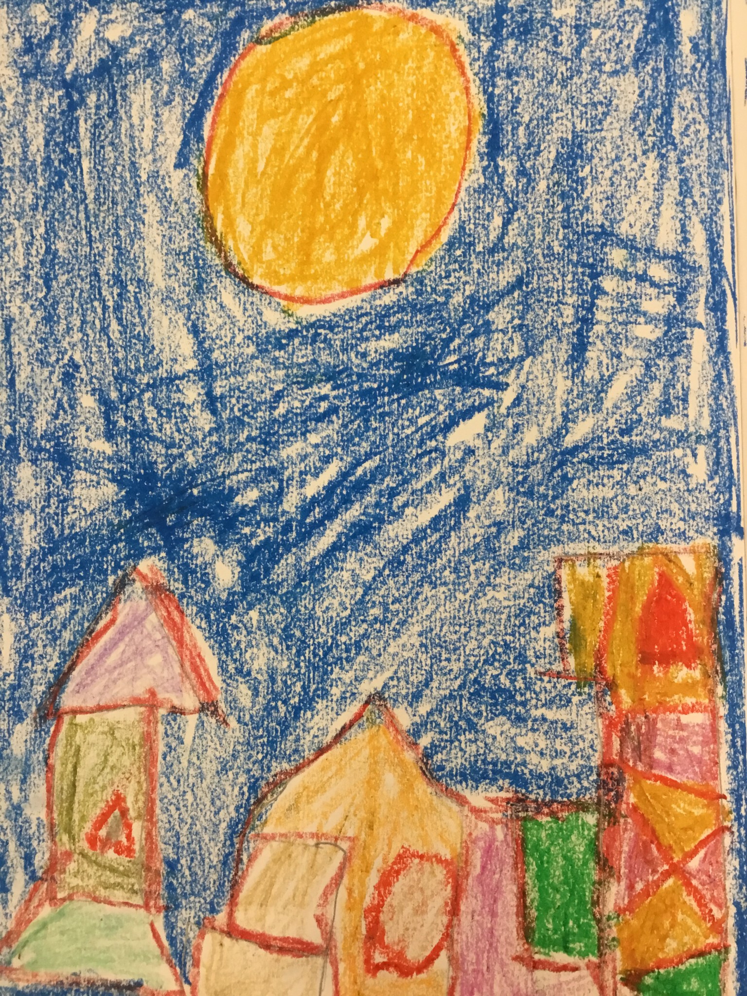 Paul Klee inspired cityscape