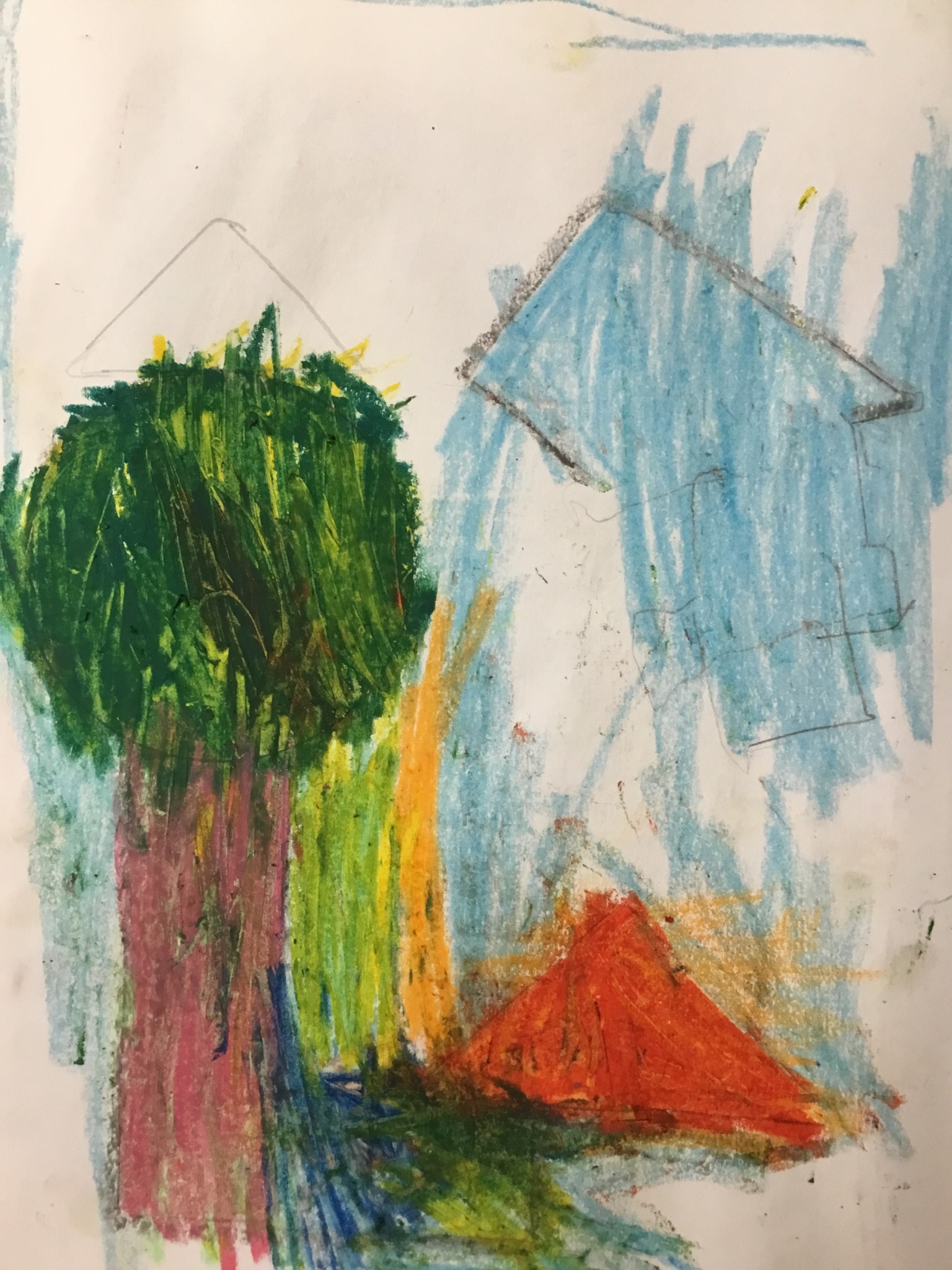 Paul Klee inspired cityscape