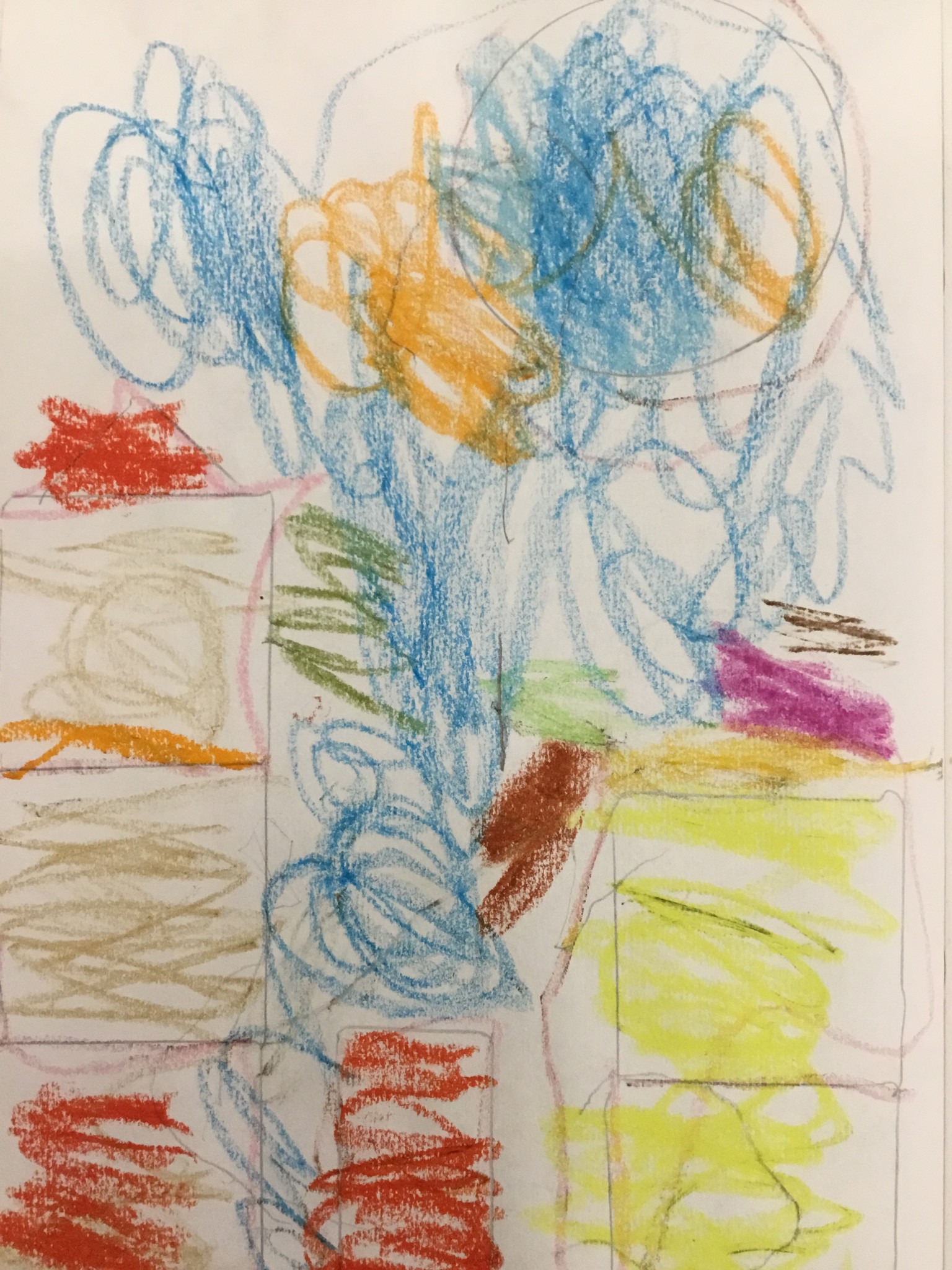 Paul Klee inspired cityscape