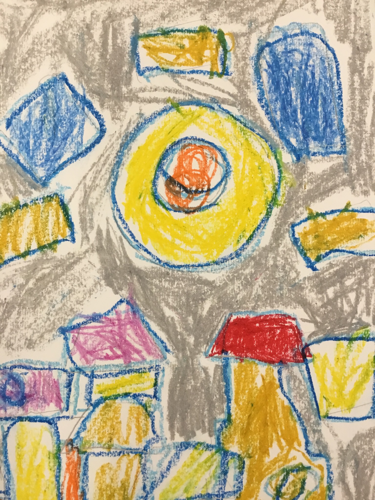 Paul Klee inspired cityscape