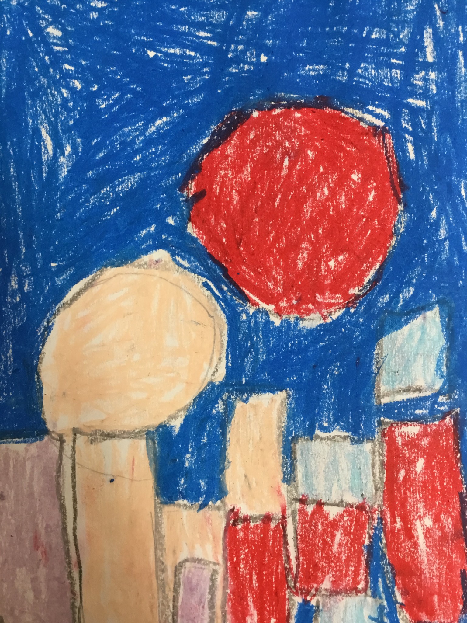 Paul Klee inspired cityscape