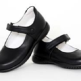  Black Plain Shoes/Sandals with covered toas and heels (no boots) 