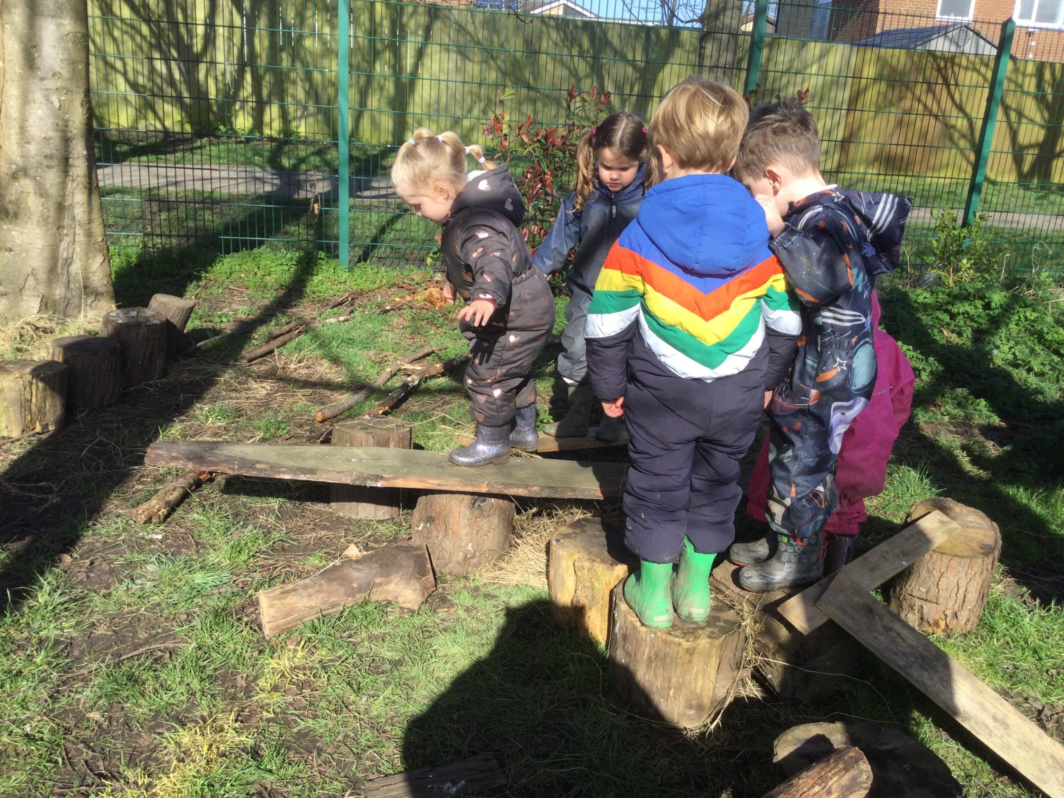 Teamwork in our outdoor classroom
