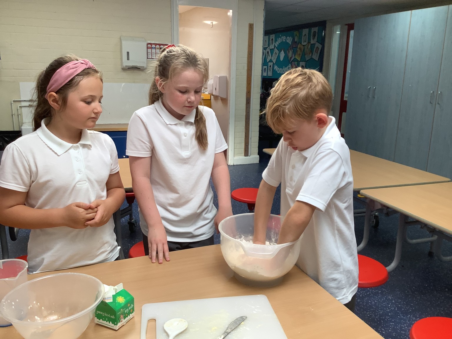 Baking bread and hot coconut buns