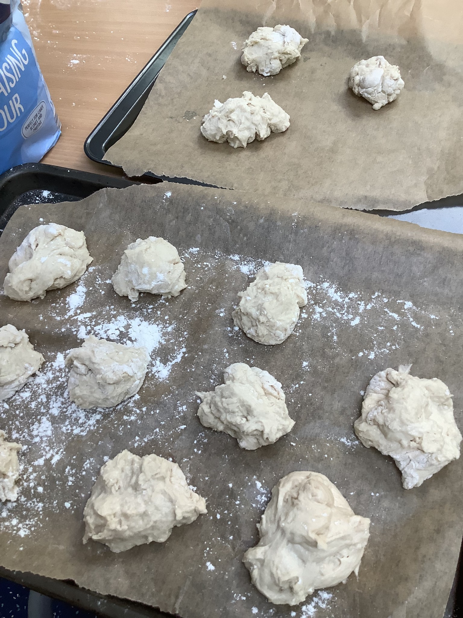 Baking bread and hot coconut buns