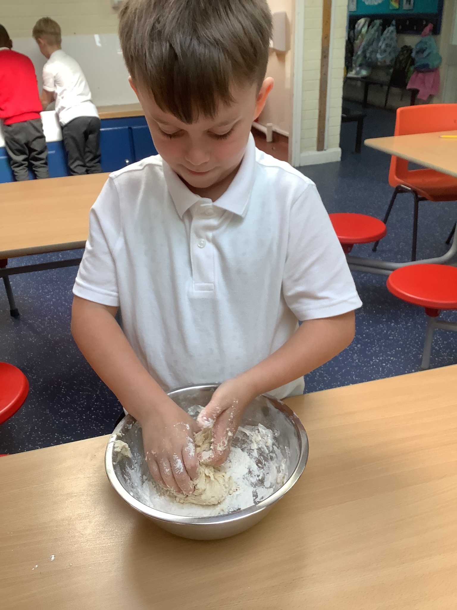 Baking bread and hot coconut buns