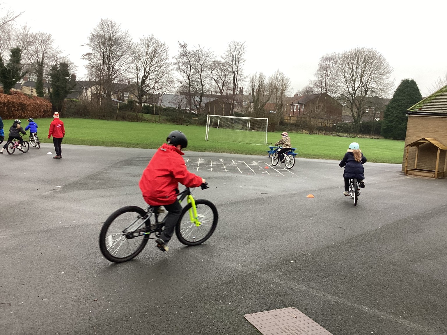 A group of Year 5 children worked on bike maintenance, road safety and cycling skills. 