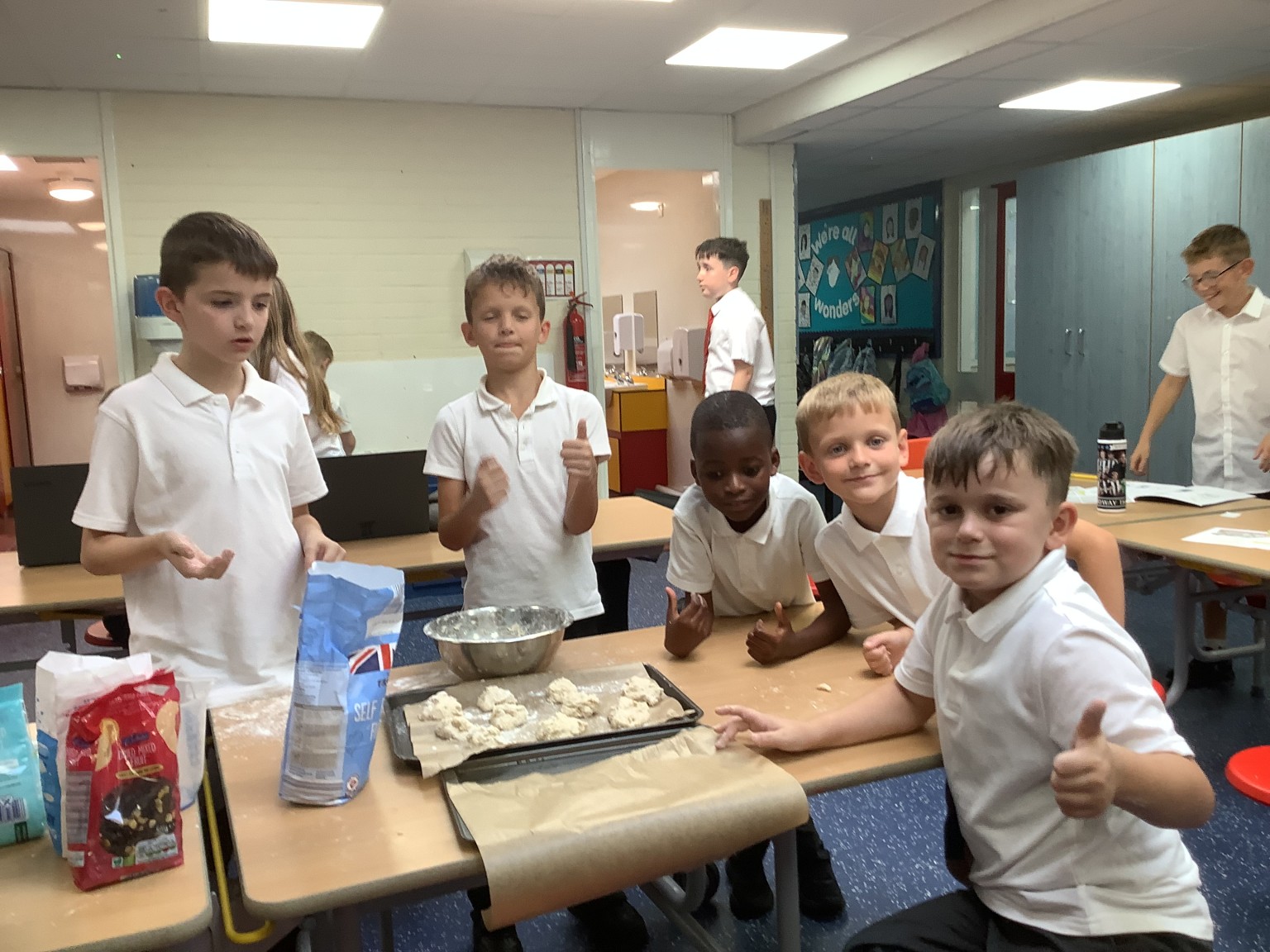 Baking bread and hot coconut buns