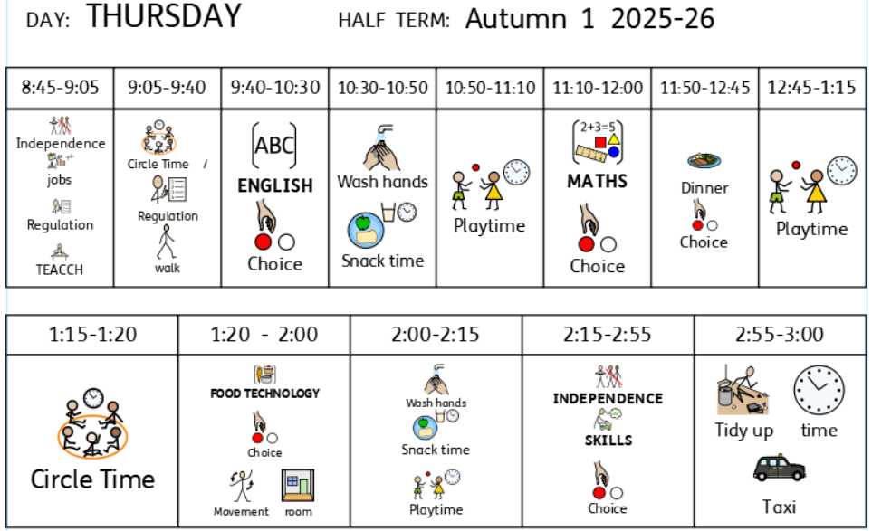A5 timetable