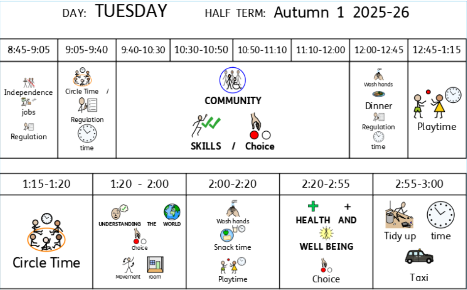 A5 timetable