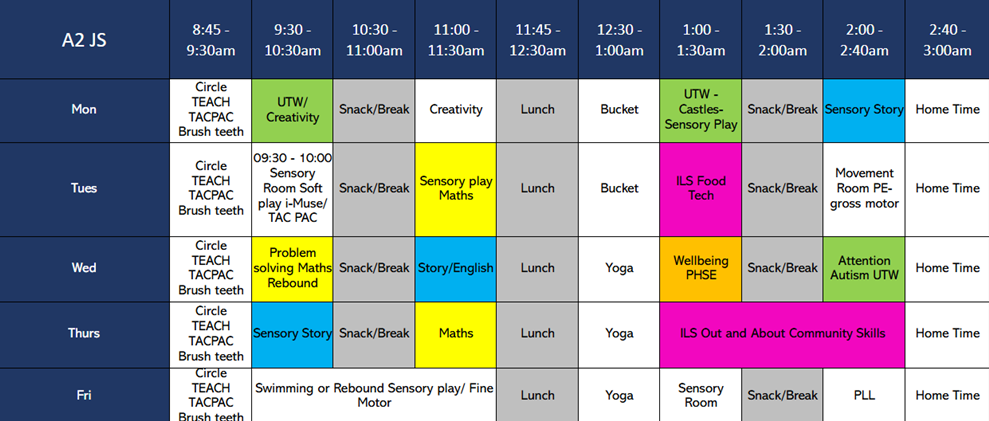 a2 timetable