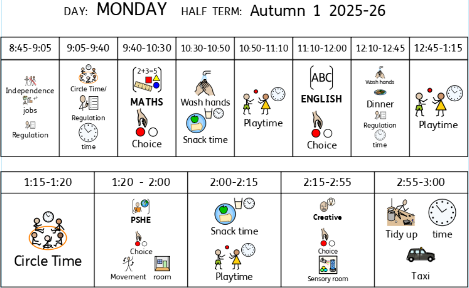 A5 timetable