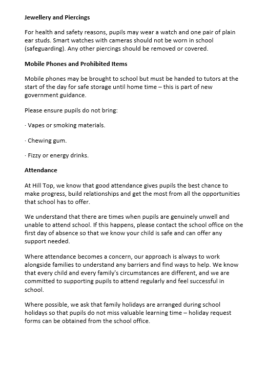 End of Term Letter