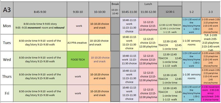 timetable