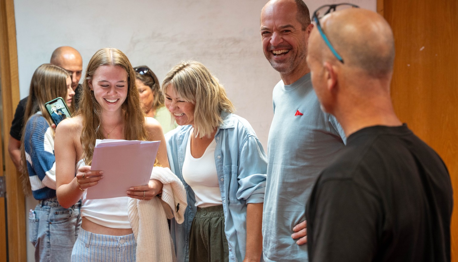a level results day 2025 at Newquay Tretherras