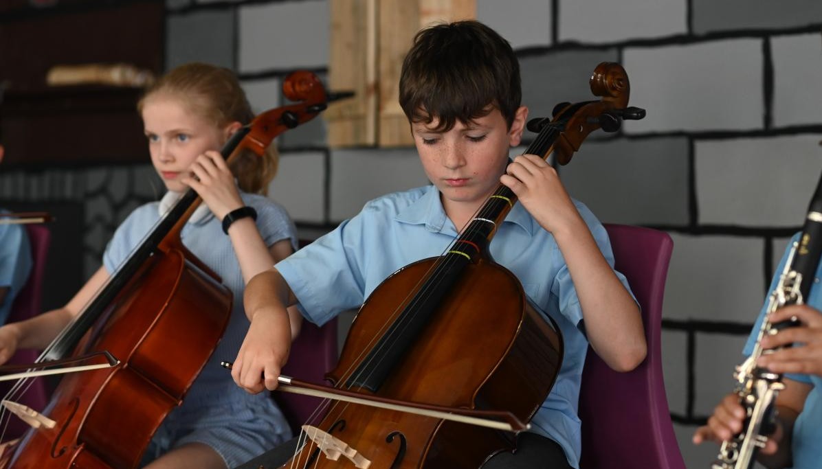 Children playing instruments