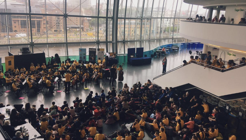 Large group of children 