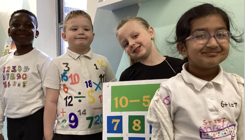 Children smiling at camera

